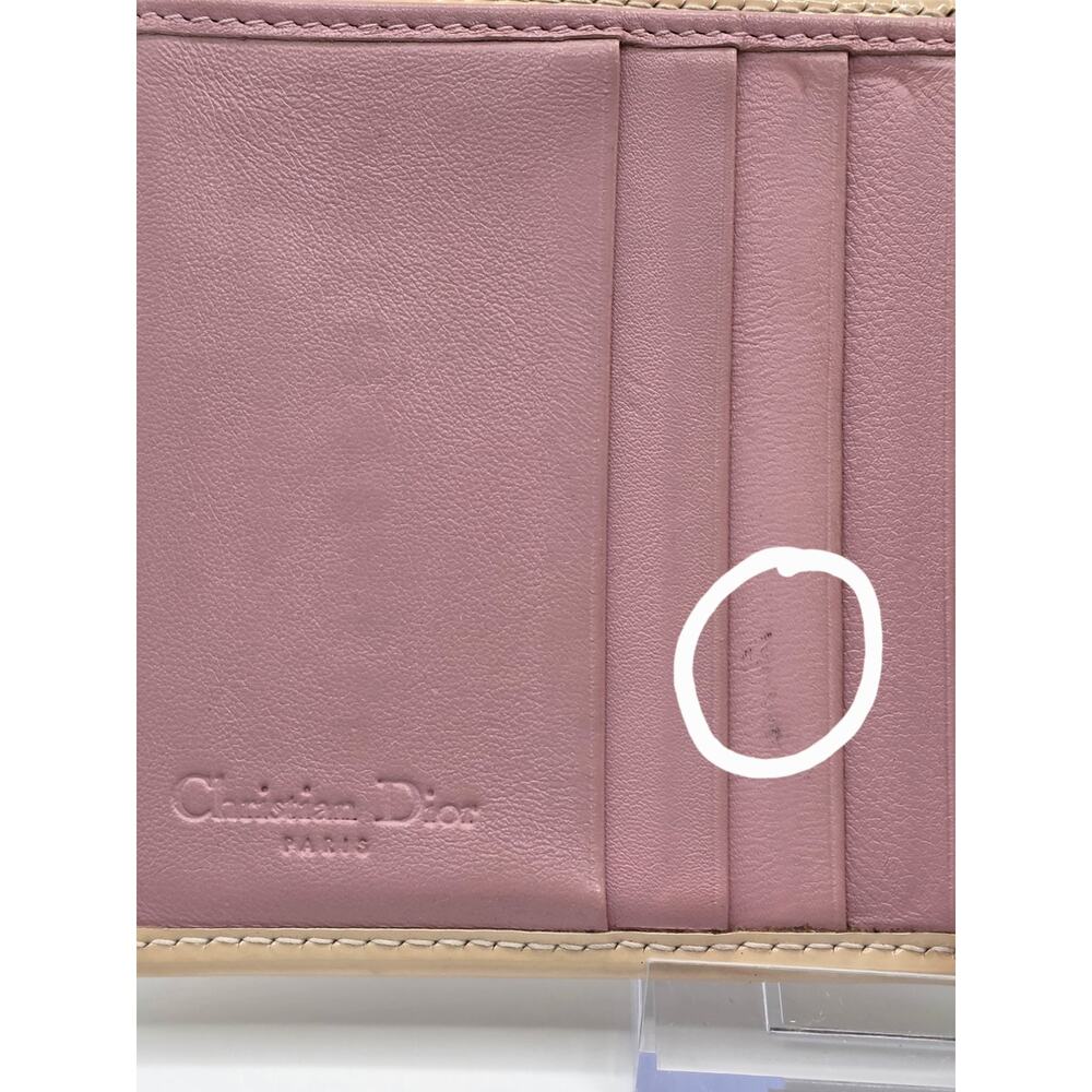 Christian Dior Trotter Wallet Pink Monogram Canvas Rhinestone #1 Compact Wallet - Picture 6 of 11